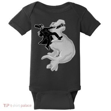 Abe Vs T-Rex Baby Bodysuit