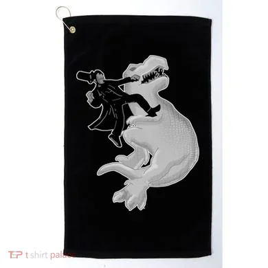 Abe Vs T-Rex Golf Towel