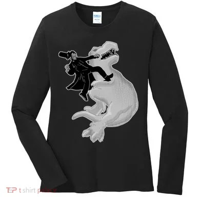 Abe Vs T-Rex Women's Long Sleeve Shirt