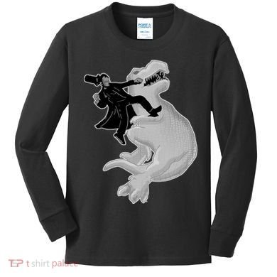 Abe Vs T-Rex Kids Long Sleeve Shirt