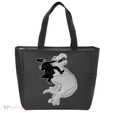 Abe Vs T-Rex Tote Bag