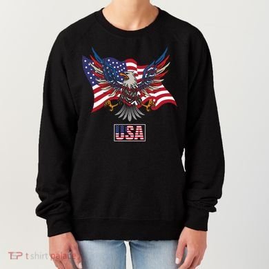 American Bald Eagle Usa Flag Women's Sweatshirt