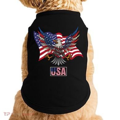 American Bald Eagle Usa Flag Doggie Tank
