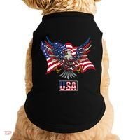 American Bald Eagle Usa Flag Doggie Tank thumb 0