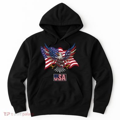 American Bald Eagle Usa Flag Hoodie