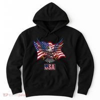 American Bald Eagle Usa Flag Hoodie thumb 0
