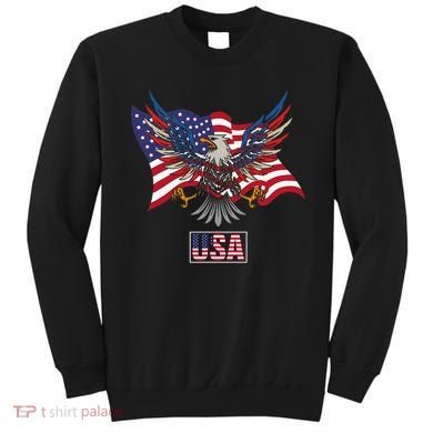 American Bald Eagle Usa Flag Sweatshirt