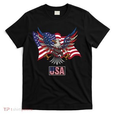 American Bald Eagle Usa Flag T-Shirt