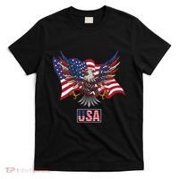 American Bald Eagle Usa Flag T-Shirt thumb 0