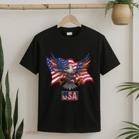 American Bald Eagle Usa Flag T-Shirt thumb 2