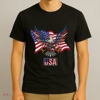 American Bald Eagle Usa Flag T-Shirt thumb 3