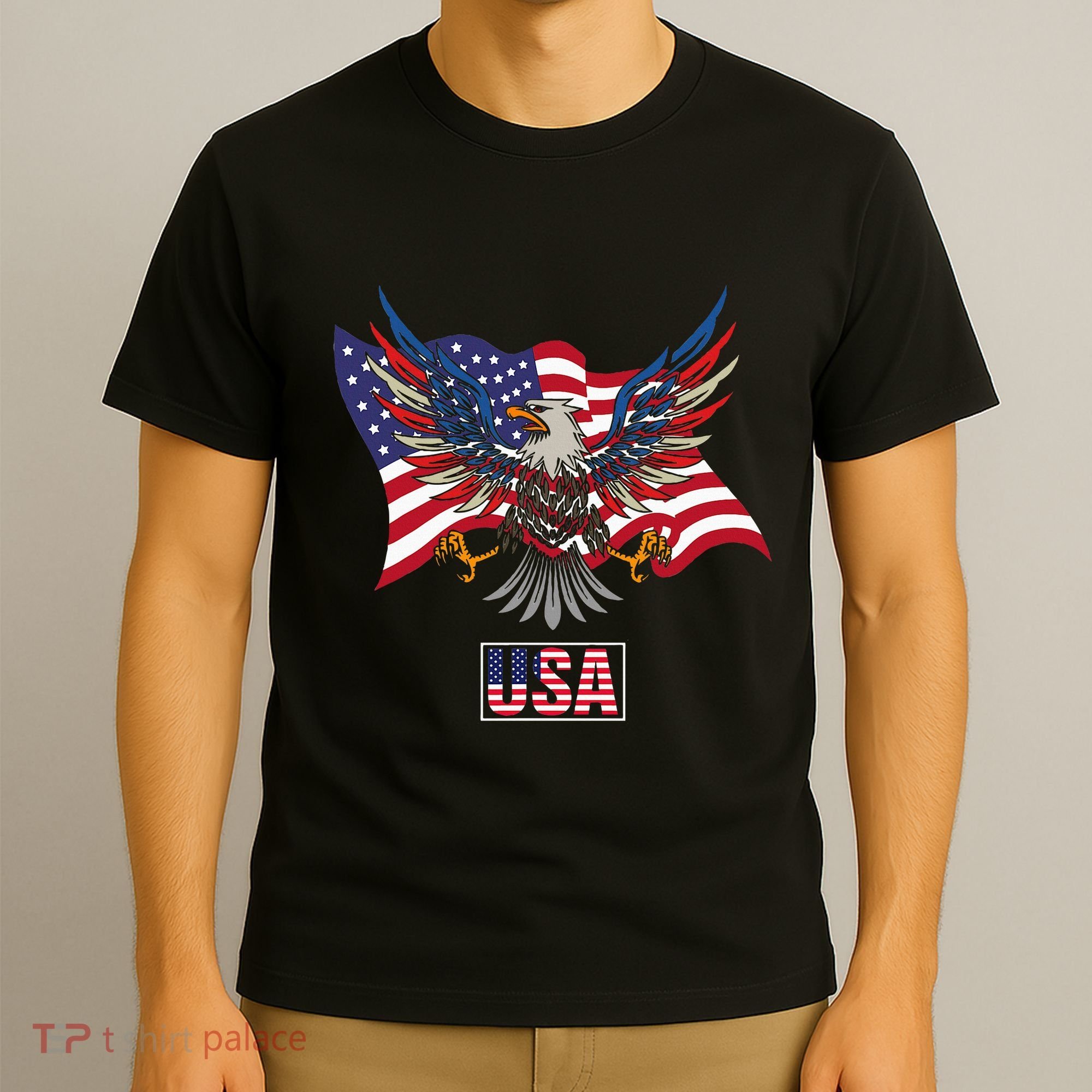 American Bald Eagle Usa Flag T-Shirt