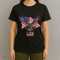 American Bald Eagle Usa Flag T-Shirt thumb 4