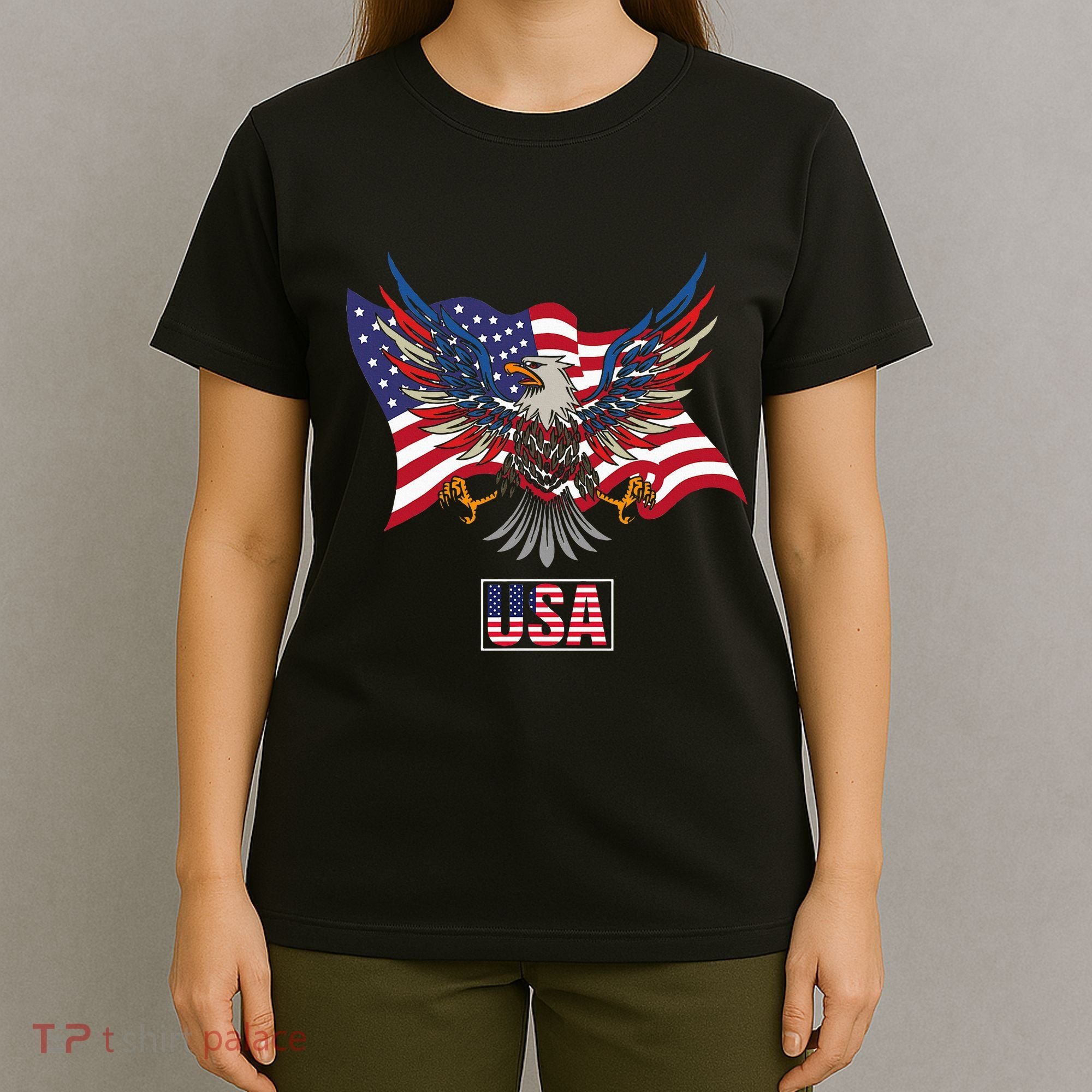 American Bald Eagle Usa Flag T-Shirt