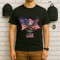American Bald Eagle Usa Flag T-Shirt thumb 6