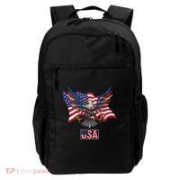 American Bald Eagle Usa Flag Backpack thumb 0