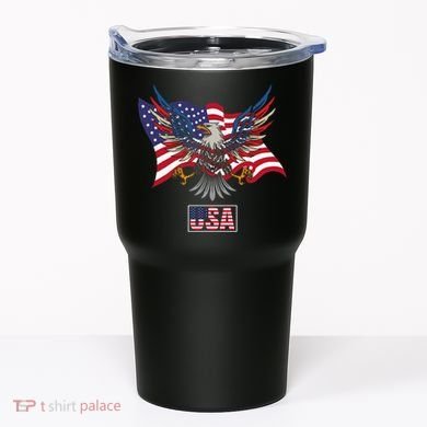 American Bald Eagle Usa Flag Tumbler