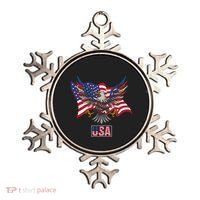 American Bald Eagle Usa Flag Ornament thumb 0