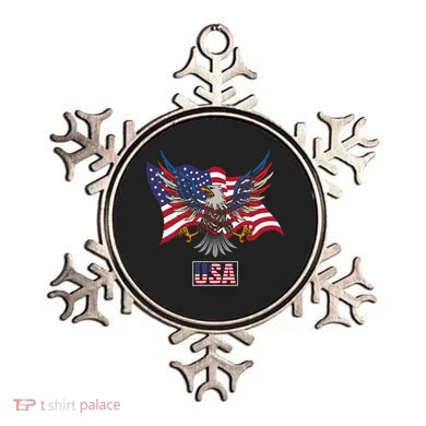 American Bald Eagle Usa Flag Ornament