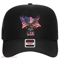 American Bald Eagle Usa Flag Hat thumb 0