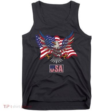 American Bald Eagle Usa Flag Tank Top