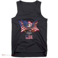 American Bald Eagle Usa Flag Tank Top thumb 0