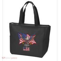 American Bald Eagle Usa Flag Tote Bag thumb 3