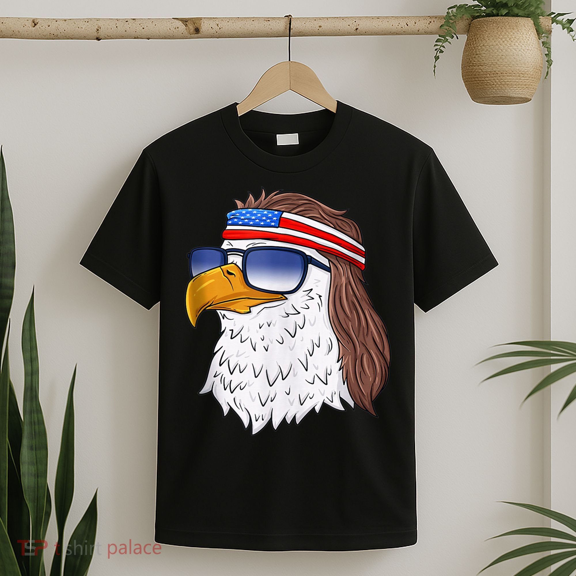 American Bald Eagle Mullet 4th Of July Funny USA Patriotic T-Shirt