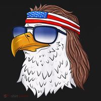 American Bald Eagle Mullet 4th Of July Funny USA Patriotic T-Shirt thumb 7