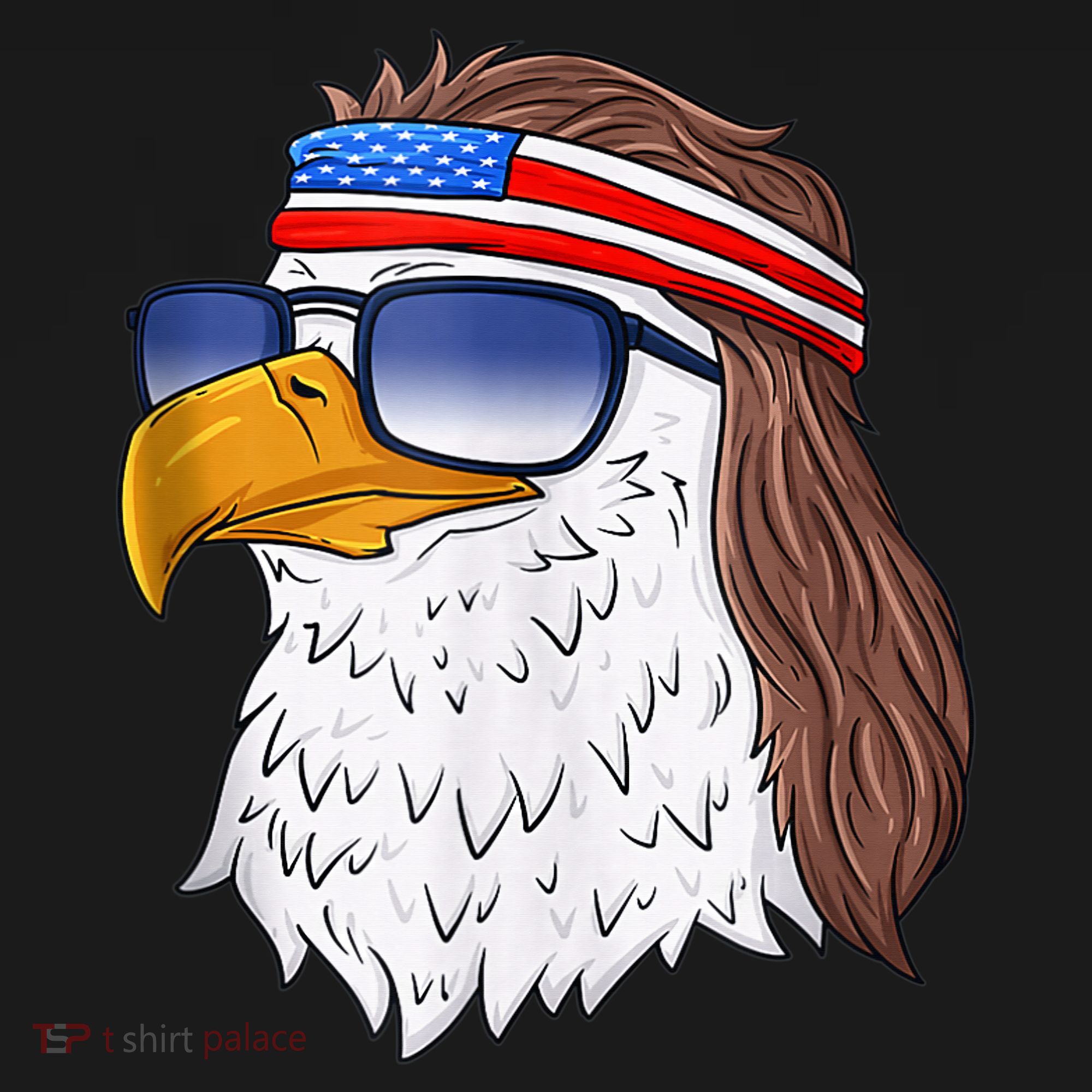 American Bald Eagle Mullet 4th Of July Funny USA Patriotic Women's Hoodie