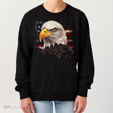 American Bald Eagle American Flag Usa Bald Eagle Women's Sweatshirt