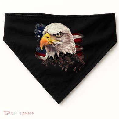 American Bald Eagle American Flag Usa Bald Eagle USA-Made Doggie Bandana