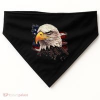 American Bald Eagle American Flag Usa Bald Eagle USA-Made Doggie Bandana thumb 0