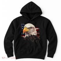 American Bald Eagle American Flag Usa Bald Eagle Hoodie thumb 0