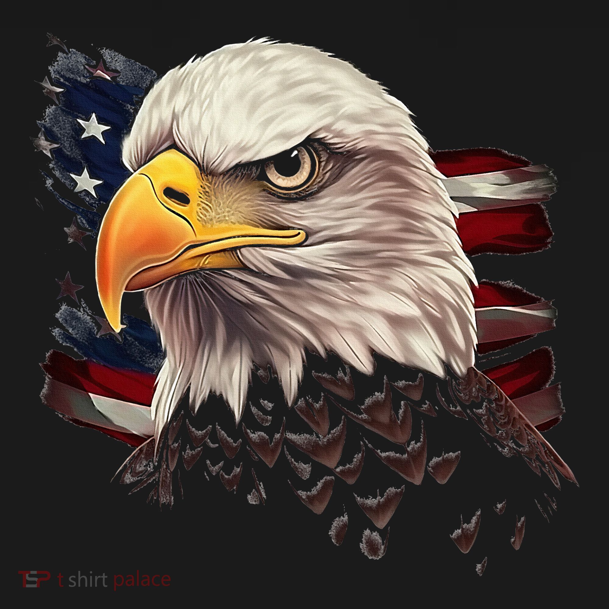 American Bald Eagle American Flag Usa Bald Eagle Button