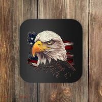 American Bald Eagle American Flag Usa Bald Eagle Coaster thumb 0