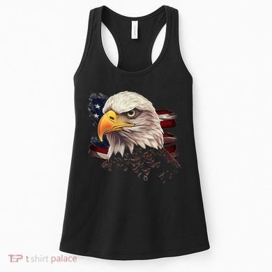American Bald Eagle American Flag Usa Bald Eagle Women's Tank Top