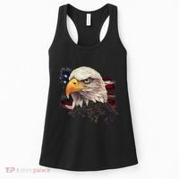 American Bald Eagle American Flag Usa Bald Eagle Women's Tank Top thumb 0