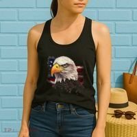 American Bald Eagle American Flag Usa Bald Eagle Women's Tank Top thumb 2