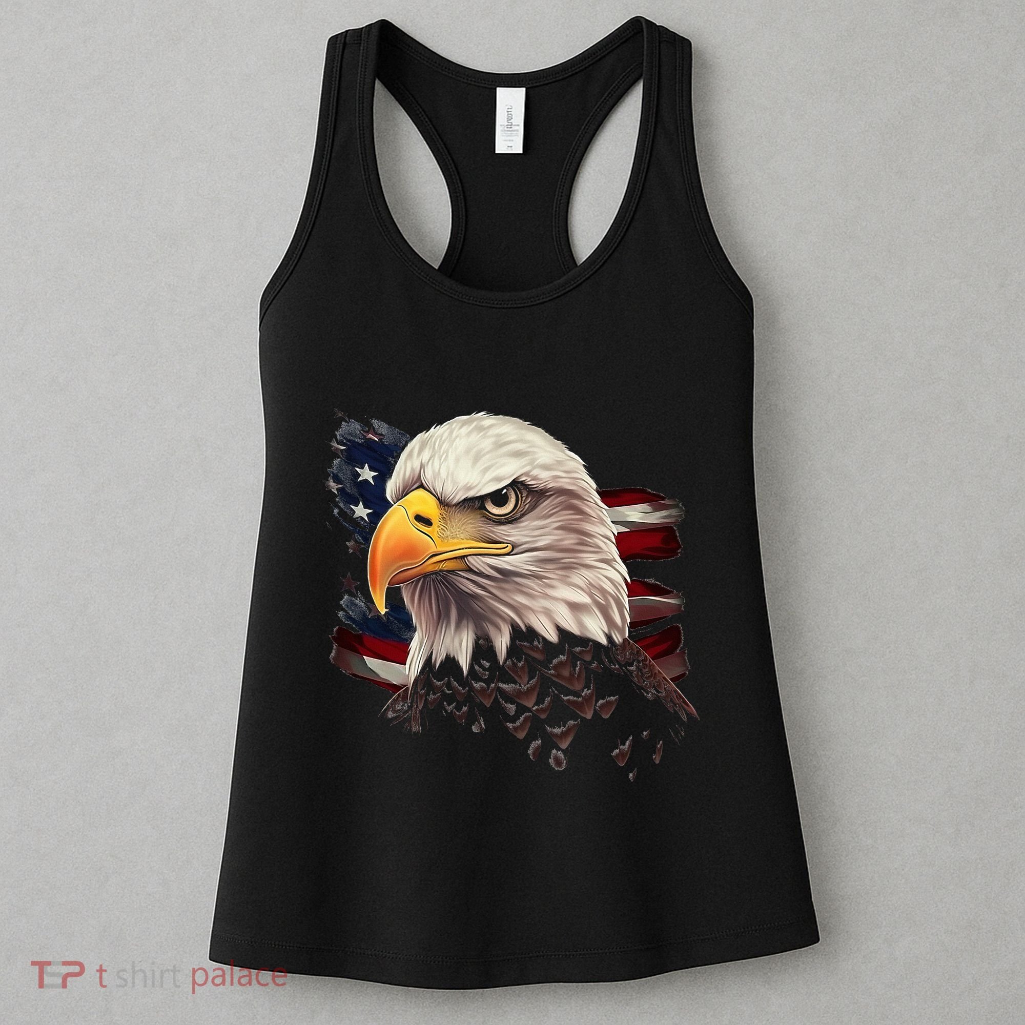 American Bald Eagle American Flag Usa Bald Eagle Women's Tank Top