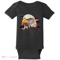 American Bald Eagle American Flag Usa Bald Eagle Baby Bodysuit thumb 0
