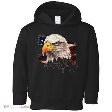 American Bald Eagle American Flag Usa Bald Eagle Toddler Hoodie