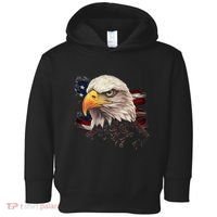 American Bald Eagle American Flag Usa Bald Eagle Toddler Hoodie thumb 0
