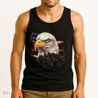 American Bald Eagle American Flag Usa Bald Eagle Tank Top thumb 3