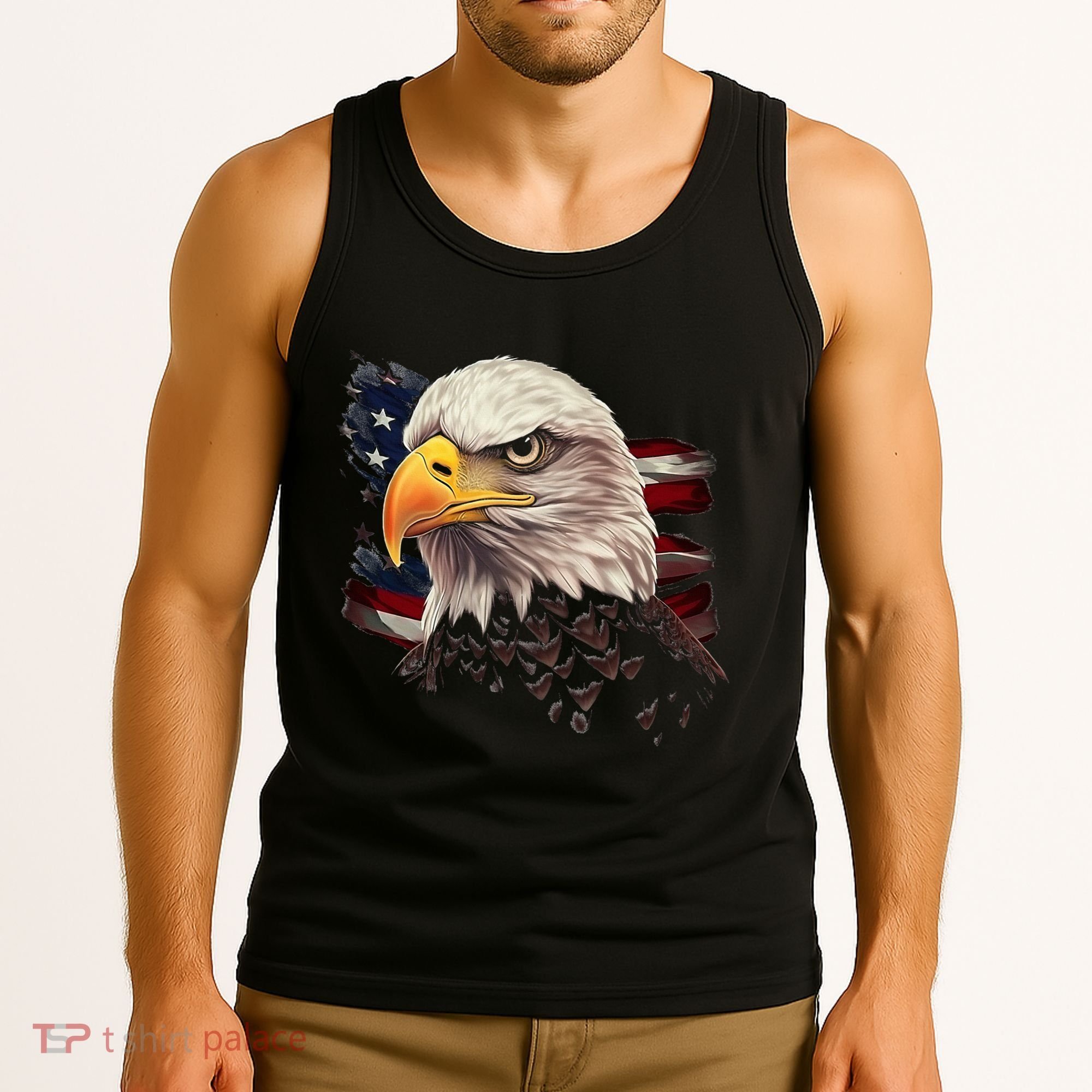 American Bald Eagle American Flag Usa Bald Eagle Tank Top