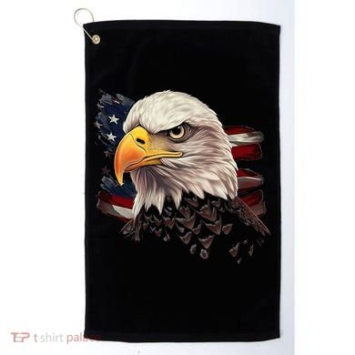 American Bald Eagle American Flag Usa Bald Eagle Golf Towel