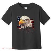 American Bald Eagle American Flag Usa Bald Eagle Toddler T-Shirt thumb 0