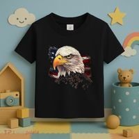 American Bald Eagle American Flag Usa Bald Eagle Toddler T-Shirt thumb 3