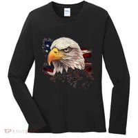 American Bald Eagle American Flag Usa Bald Eagle Women's Long Sleeve Shirt thumb 0