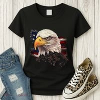 American Bald Eagle American Flag Usa Bald Eagle Women's T-Shirt thumb 3